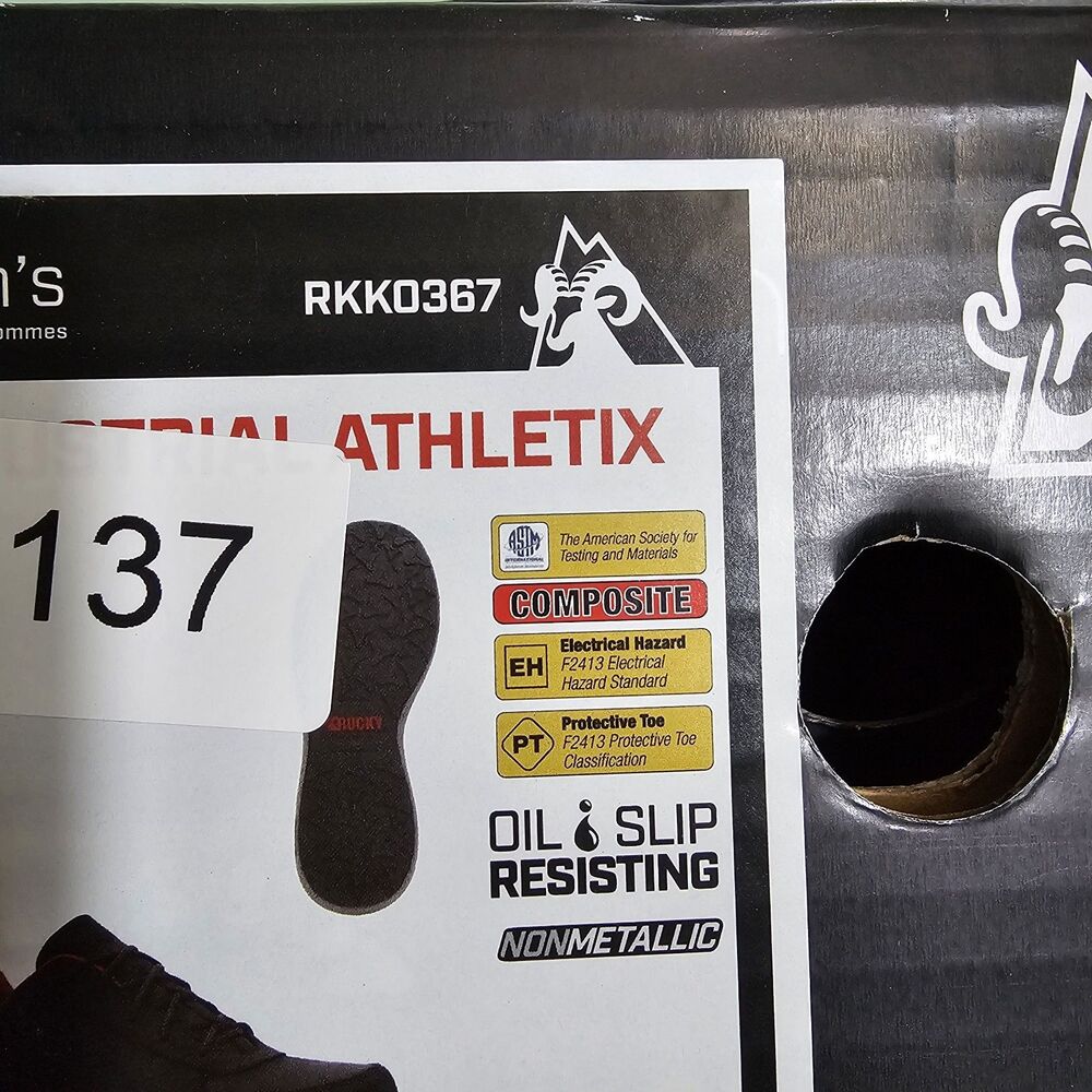 Rocky Industrial Athletix‎ Composite 3" Work Shoe Black/Gray Mens 10 Medium - Picture 10 of 11